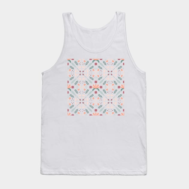 Beautiful delicate floral pattern Tank Top by BosskaDesign